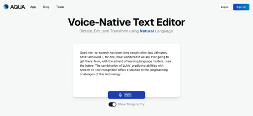 Aqua Voice - Voice-only Document Editor
