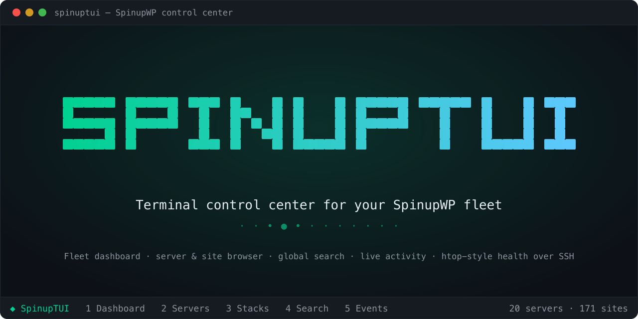 SpinupTUI - a TUI for managing your SpinupWP fleet
